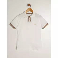 Camisa Polo Juvenil Para Menino - OFF WHITE