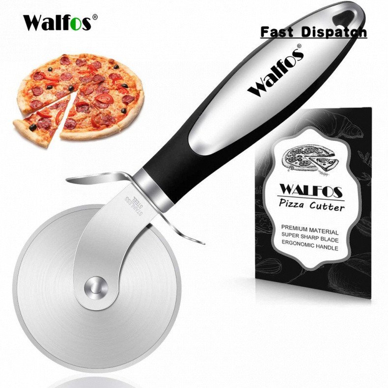 Cortador de Pizza em Aço Inoxidável Walfos, Rolo para Massa e Pastelaria, Utensílios de Cozinha DFCR