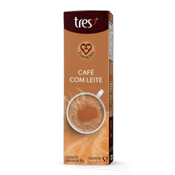 3 Corações Café com leite em cápsula 10 unidades 90g