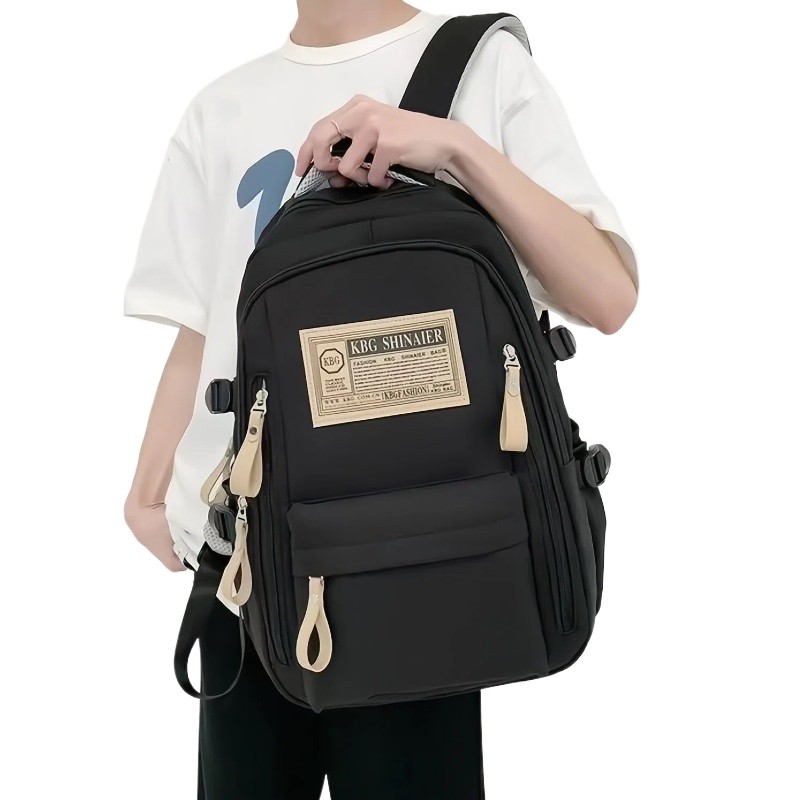 Mochila Feminina Grande Capacidade Nylon Forrada Impermeável Viagem Estudante
