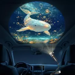 vhddyvikgnon LED USB Marine Life Ocean Lâmpada De Projeção 8pcs Painéis De Luz Para Atmosfera Aconchegante Dormir No Qua