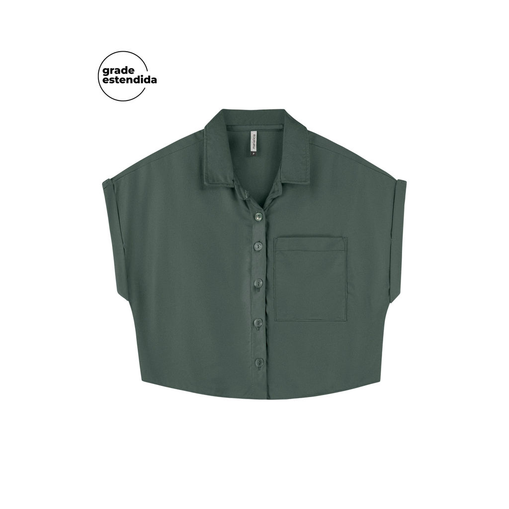 Camisa Feminino Marialícia Verde Escuro