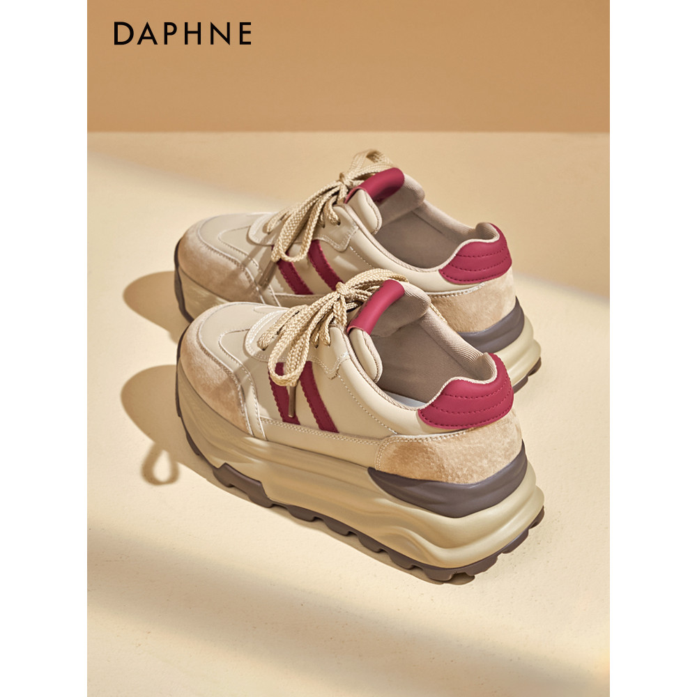 Daphne sapatos de papai de sola grossa feminino 2026 outono novo estilo verão sapatos femininos aumentados sapatos de tr