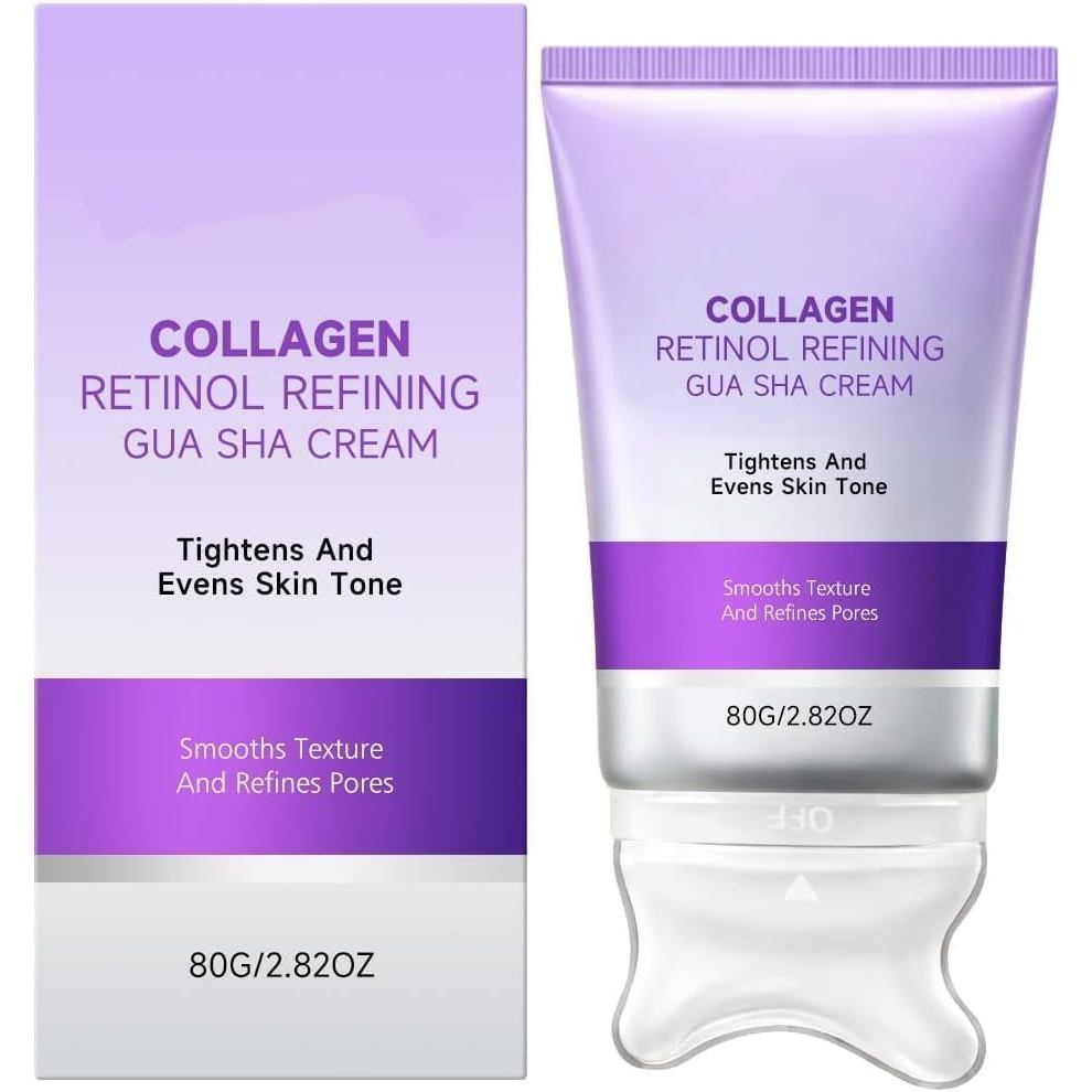 Creme Hidratante Facial com Gua Sha, Creme para Pescoço Gua Sha (1 unidade) |   Creme Corporal de Retinol, Creme de Colá