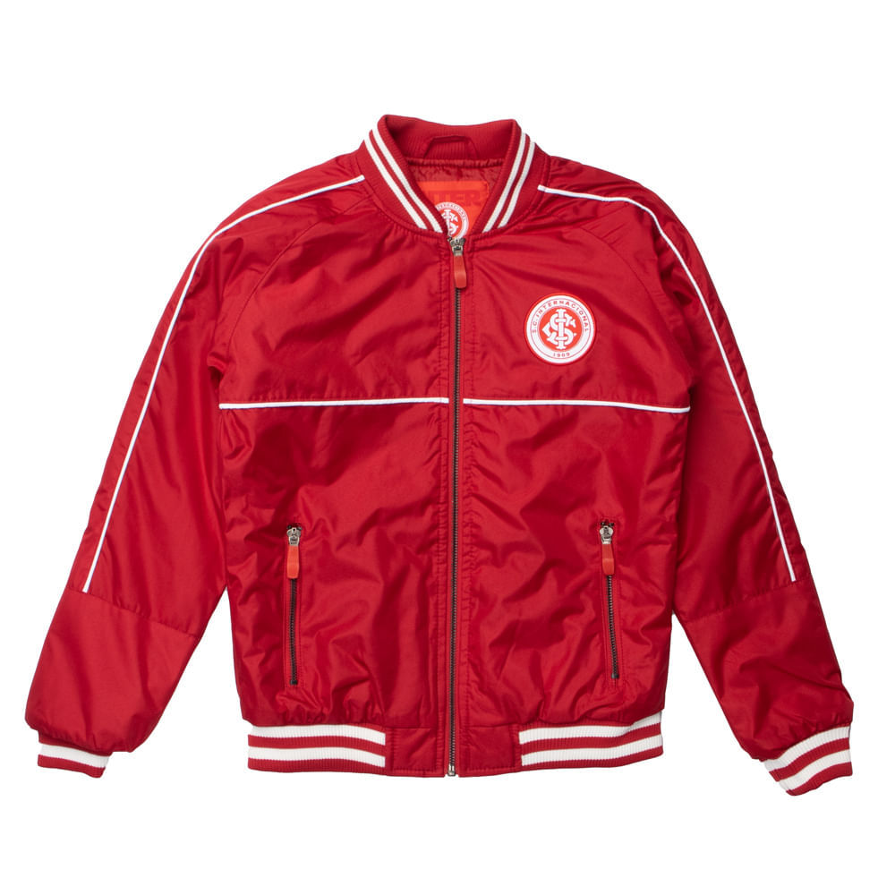 Jaqueta Bomber Lotus Inter Juvenil Escudo Zíper Vermelho