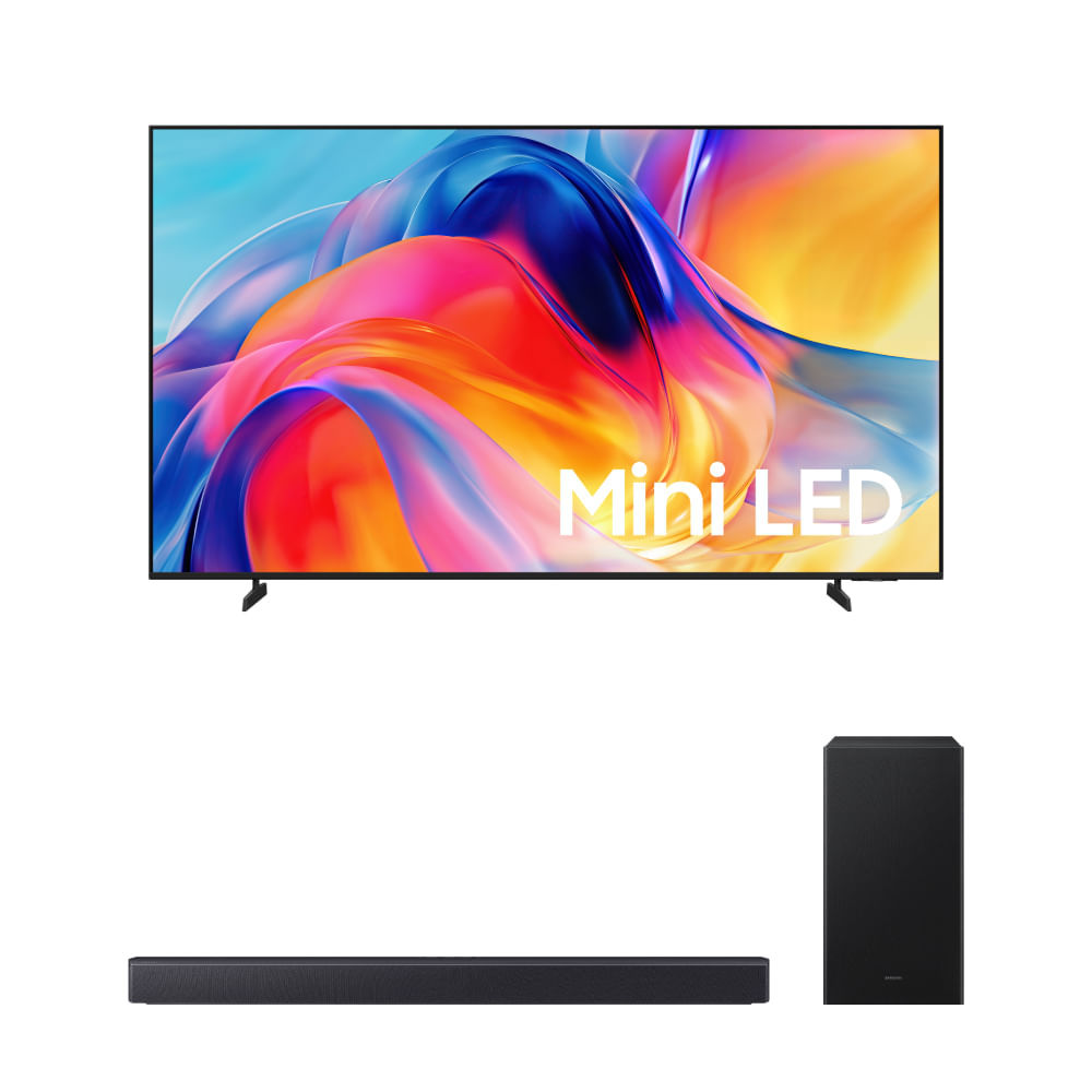 Samsung Smart TV 75" Mini LED 4K M75H + Soundbar Samsung B450F
