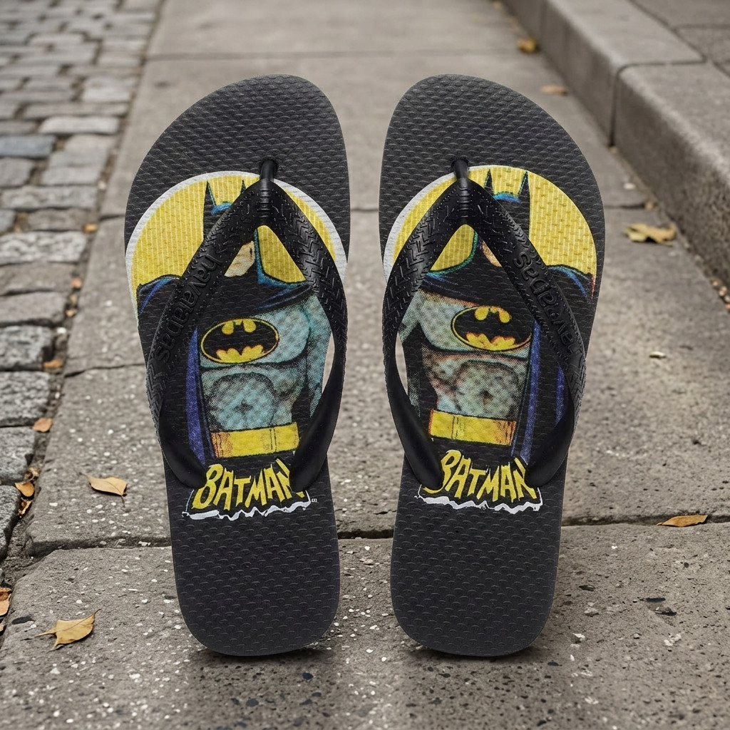 Chinelo Infantil para Menino de Borracha Antiderrapante Confortável Resistente Estampado Dia a Dia