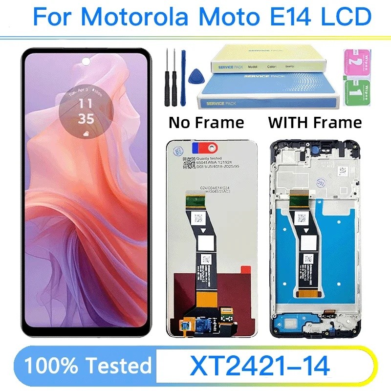 6.56 " Para Motorola Moto E14 Display LCD Sensor De Tela Toque Digitador Assembl