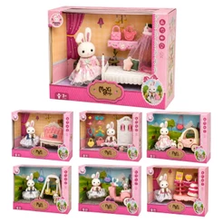 Brinquedo Casinha Coelho Colecionável Kit Móveis Mini Cenários Acessórios HopJoy Maxi Toys