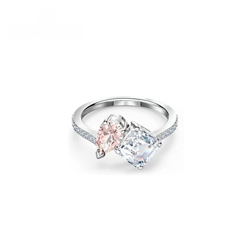 42J Jewelry ATTRACT Anel de Noivado Anel de Diamante Anel de Joia Anel Feminino Anel 925 Anel de Dedo Rosa Anel Moore Jo