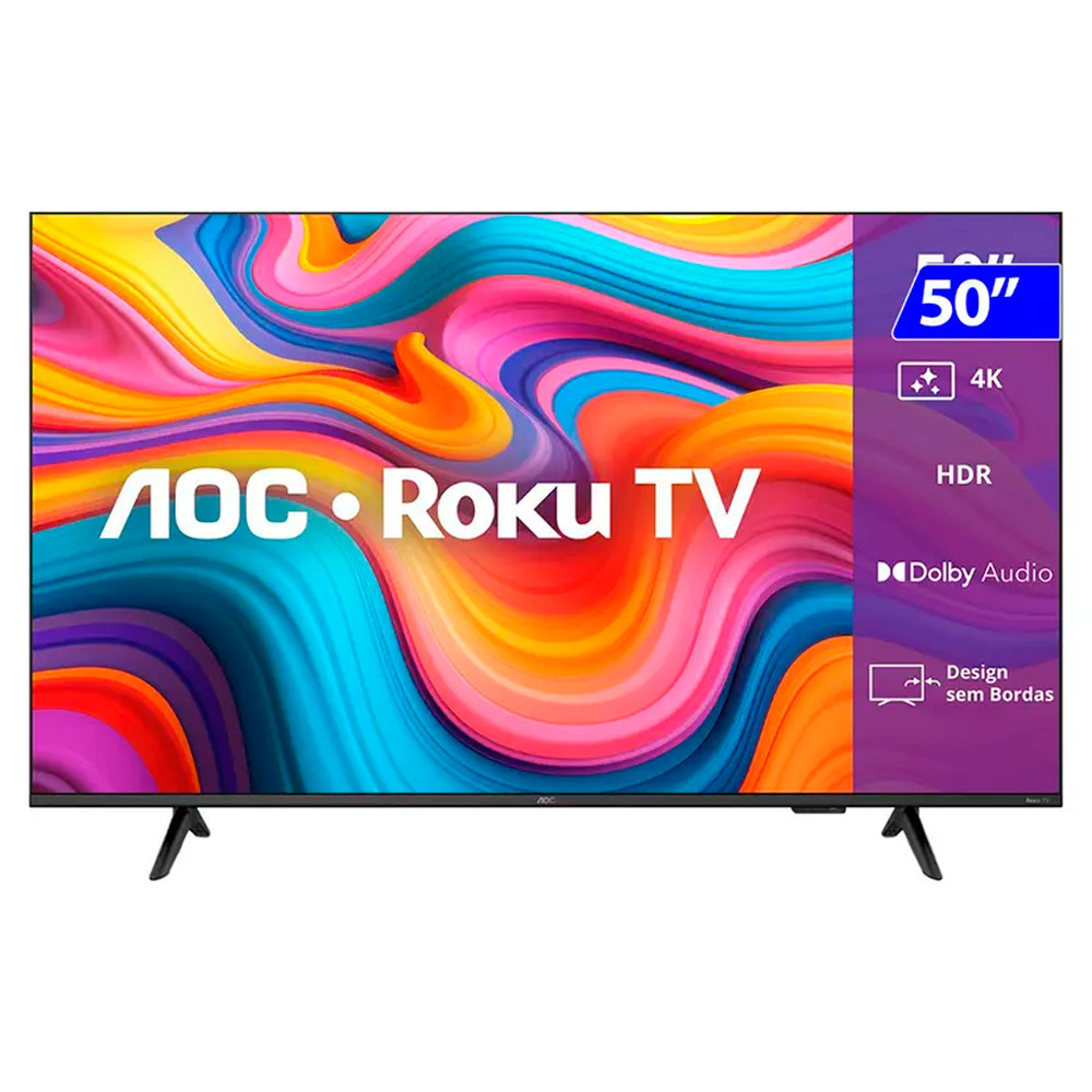 Smart TV 50U7066/78G DLED 50 4K Wi-fi Roku TV AOC