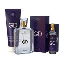 Kit Feminino Premium GD: Perfume 100ml + 15ml + Hidratante Amakha Paris | Floral Sedutor Noturno