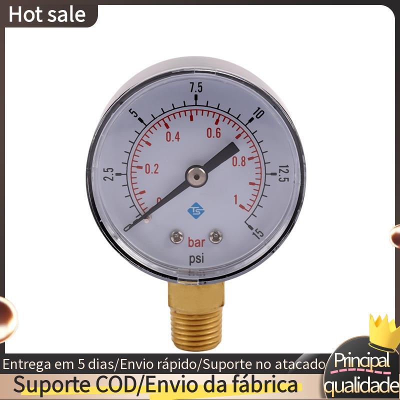 0-1bar 50mm Medidor De Pressão De Água 1/4 Polegada NPT Rosca Manômetro-50-15psi
