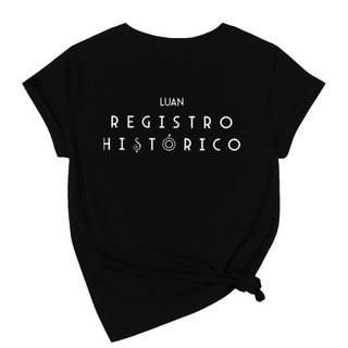 T-shirt Feminina Camiseta Camisa Roupa Casual Leve Confortavel Luan Santana Sertanejo Musica Registro Histórico Album