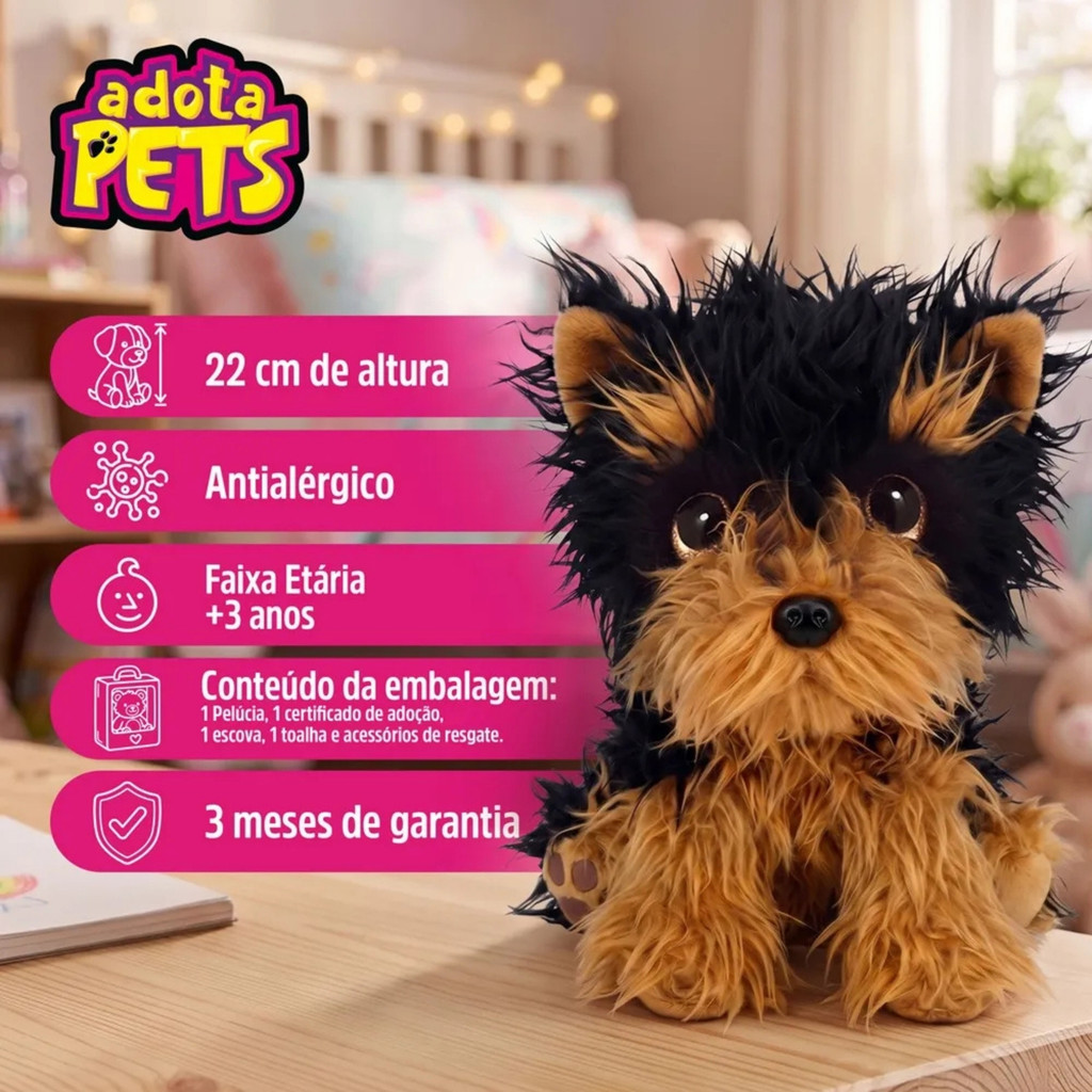Pelúcia Interativa Adota Pets Toddy Multikids - BR2603 — imagem 2 de 2