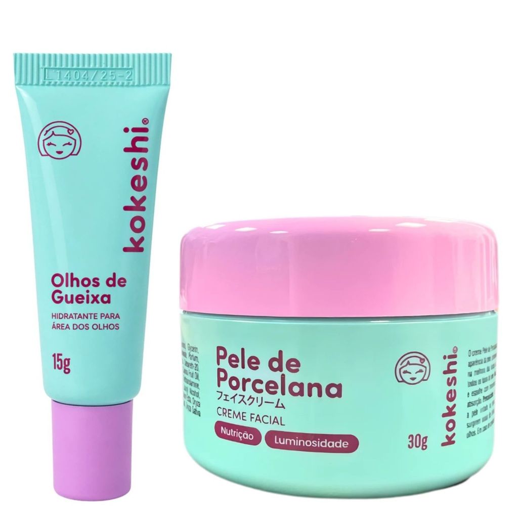 Kit Renovadores Faciais Kokeshi Pele Porcelana + Olhos Gueixa