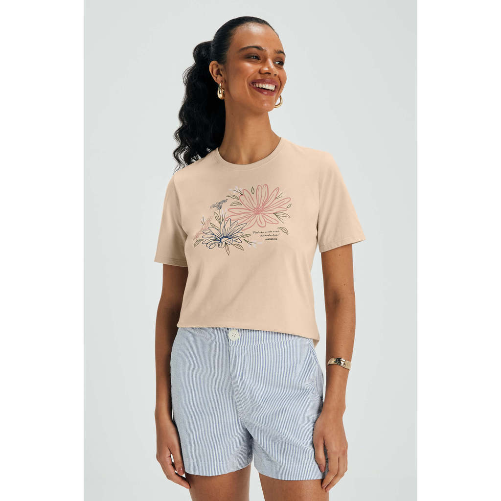 Short Feminino Tricoline Fio Tinto Marialícia Azul