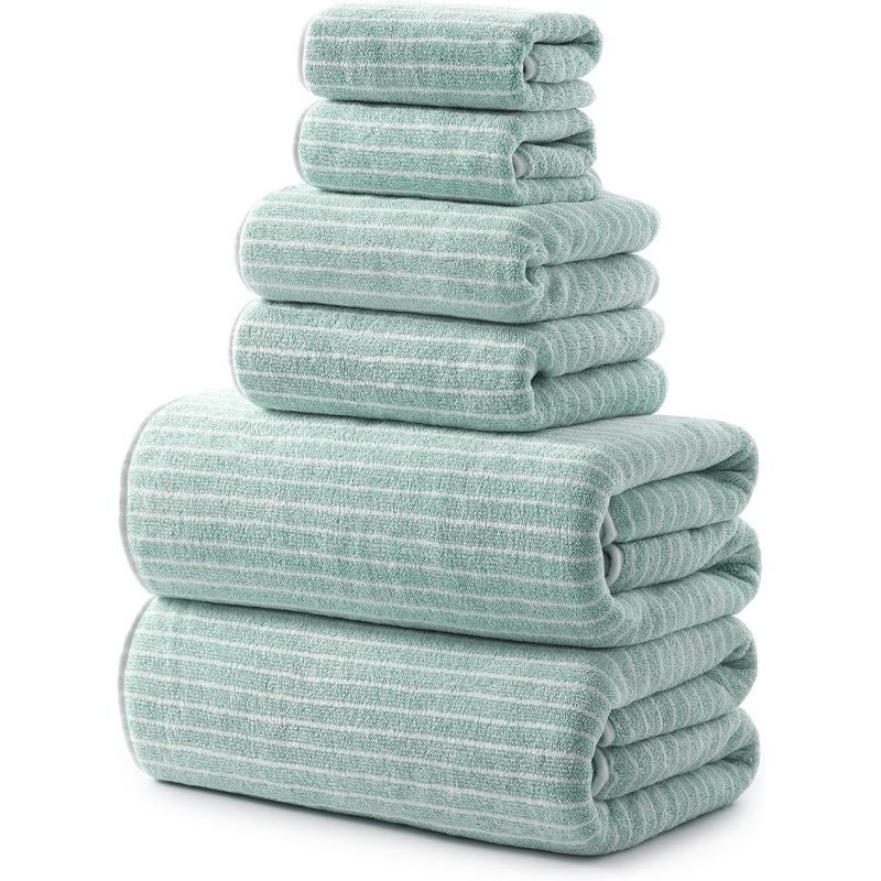 Conjunto De Toalhas De Banho De Microfibra De 6 Peças REDKISS , Ultramacias , Altamente Absorventes E Amp ; Secagem Rápi