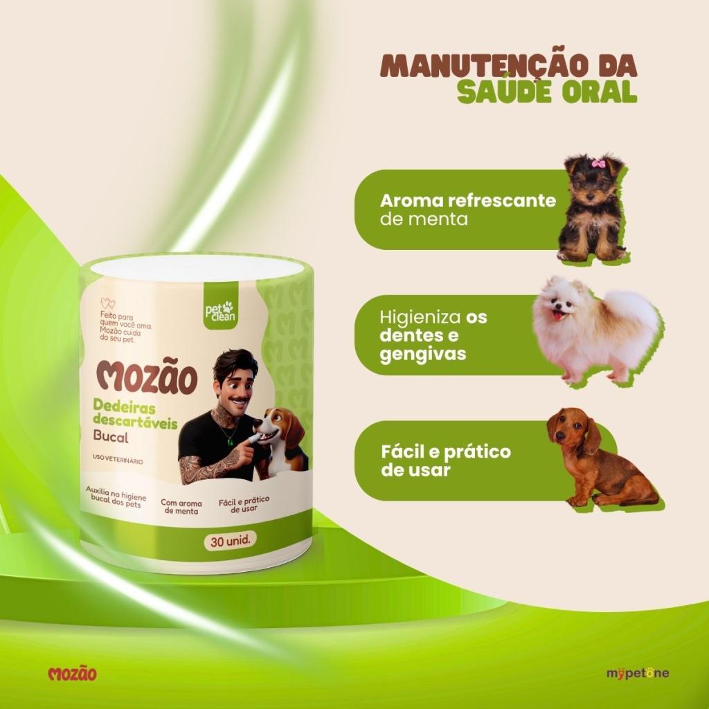 Dedal Care Lucas Lucco Dedeiras Descartáveis 30 unidades Higiene Bucal Menta Cães e Gatos - Mozão · foto 2