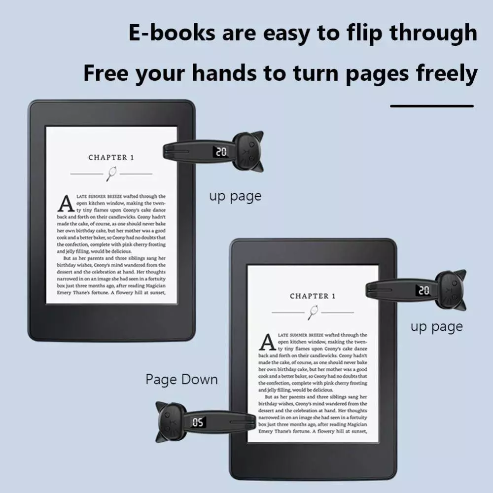 MIBEAUTY Electric Auto Page Turner , Dispositivo De Clique De Dedo ABS Mudo , Rápido Para Kindle Paperwhite