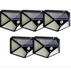 kit 2/3/5 Luminária Solar 100 Led Solar Light With Sensor For Outdoor Garden Waterproof Solar Led Light Lamp