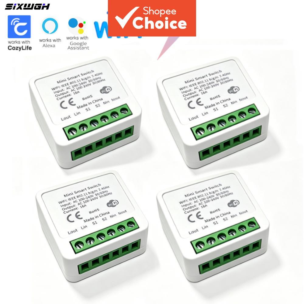 Interruptor Inteligente 16A WiFi Mini Switch Breaker Suporte Cozylife APP Control Funciona Com Alexa E Google Home Voice