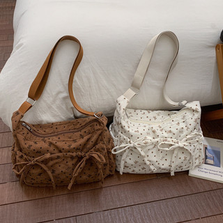 Bolsa Floral com laço, bolsa de um ombro nas axilas, bolsa Casual transversal