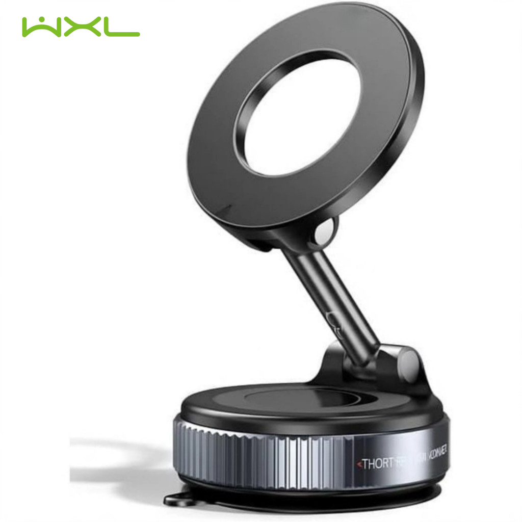 Suporte Magnético para Celular Carro Ventosa a Vácuo Metal Rotação 360° Forte Anti-Queda Compatível iPhone Samsung
