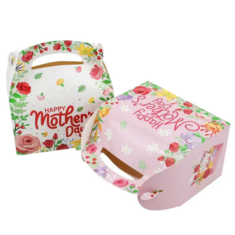 Dia das mães caixa portátil bênção de ação de graças caixa de presente quadrado grande caixa de doces caixa de papel pre