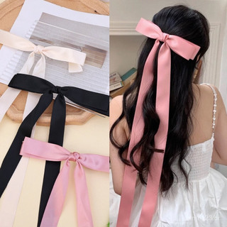 Doce, laço longo, modelo de primavera, prendedor de cabelo/acessório de cabelo, laço de fita, prendedor de cabelo femini
