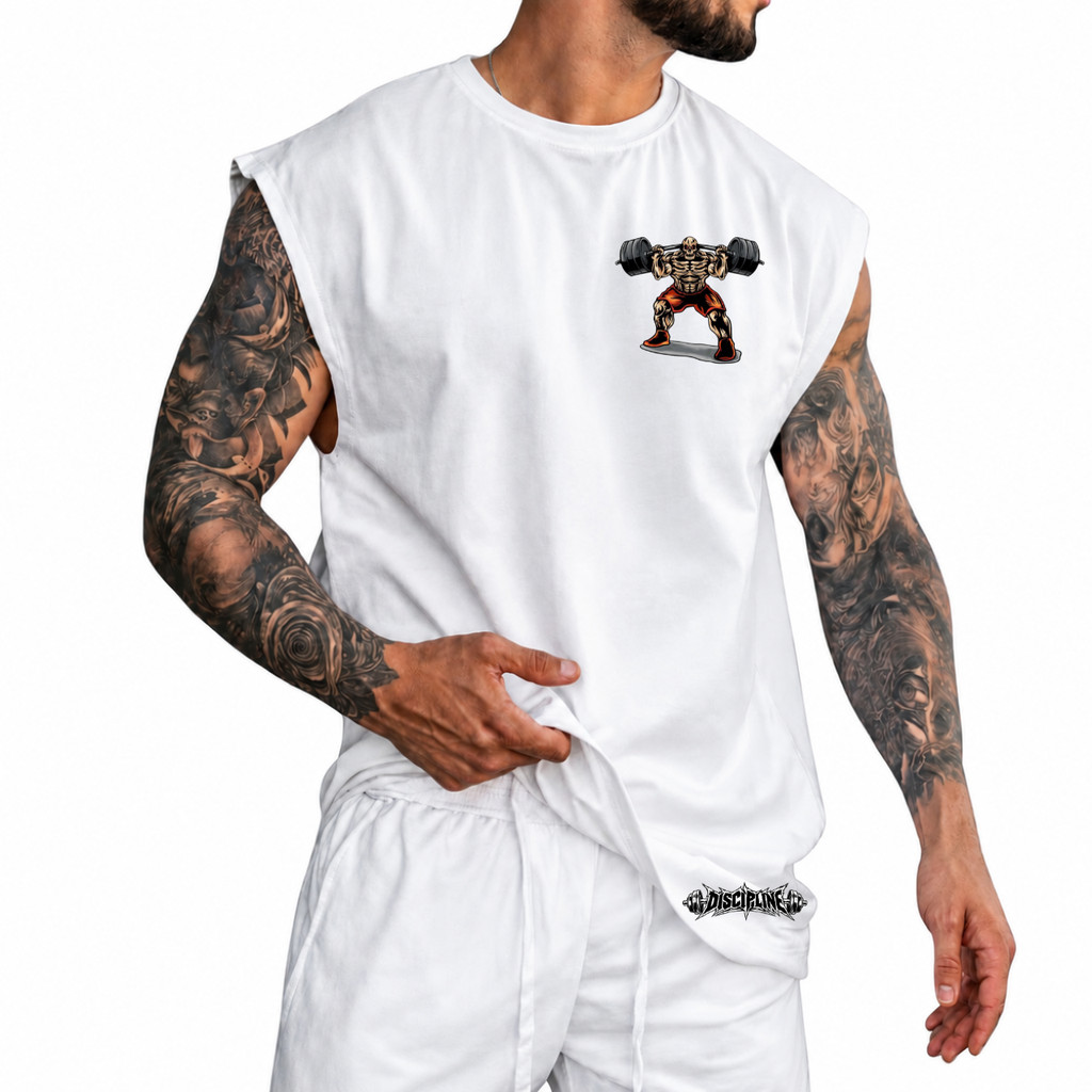 Regata Machão Oversized 100% Algodão Camiseta Cavada Musculação Streetwear Treino Praia Academia