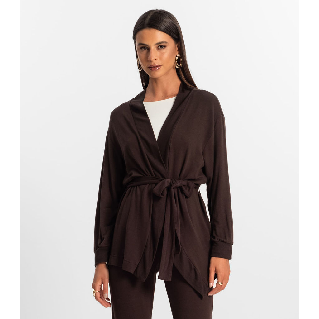 Cardigan Feminino Rovitex Marrom
