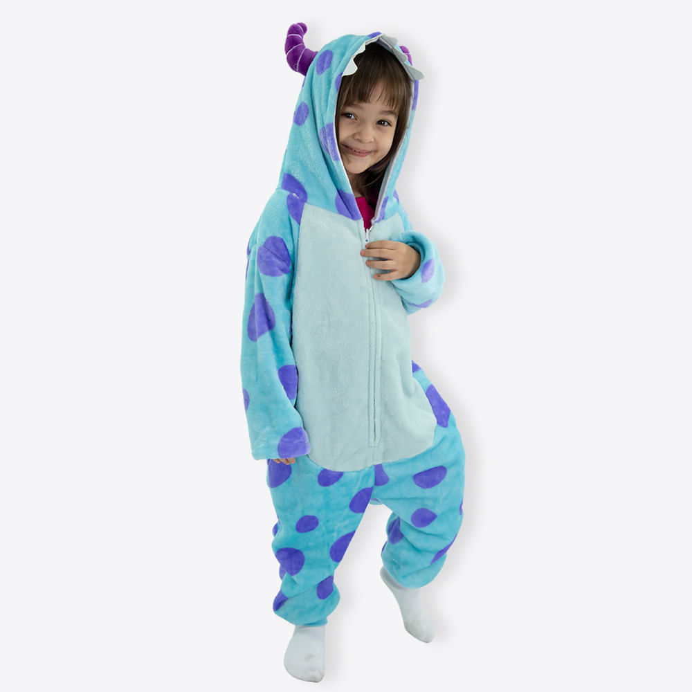Macacão Kigurumi Infantil de 9 a 10 Anos Sullivan Monstros SA – Disney