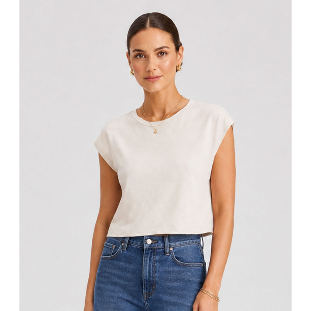 Blusa Feminina em Malha Visco Premiere Endless Bege