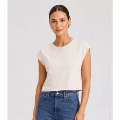 Blusa Feminina em Malha Visco Premiere Endless Bege
