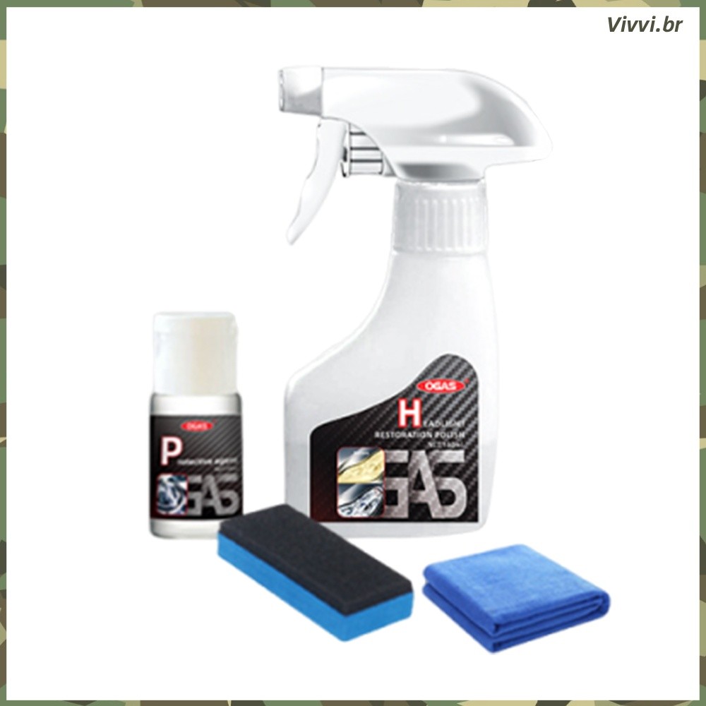 Kit De Restauração De Farol Limpador Automático Polonês Restaurar Brilho _VVI