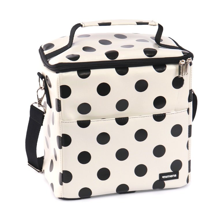Bolsa Térmica Move Grande Polka Dots Off-White com Preto