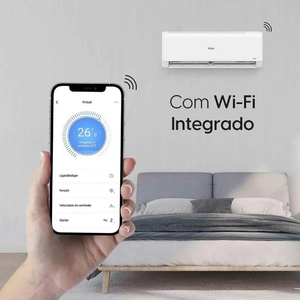 Ar Condicionado Split Hi Wall Eco III Inverter Connect Elgin 18.000 Btus Frio 220v R-32 — imagem 2 de 2