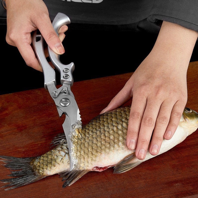 Tesoura de Cozinha Reforçada para Cortar Ossos Carne Peixe e Legumes