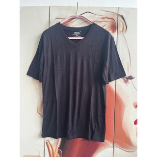 Verão masculino Modal algodão de manga curta camiseta solta estilo fino cor sólida com decote em V Loungewear topo Casua