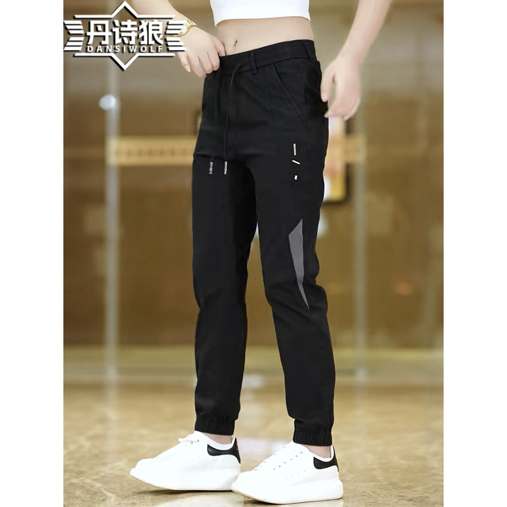 Calças esportivas casuais 2026 novo estilo masculino Street Wear High-End tornozelo-Legging tornozelo comprimento calças