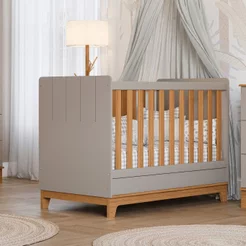 Berço Mini Cama Chantilly Expresso Móveis Bege/Fendi/Nature Fendi/Nature