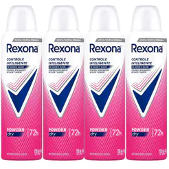 Kit Desodorante Aerosol Rexona Powder Dry 150ml - 4 Unidades