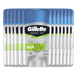 Kit Desodorante Gel Antitranspirante Gillette Hydra Gel Aloe 45g - 12 Unidades