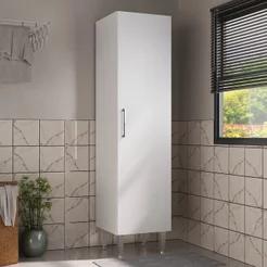 Armário Multiuso para Lavanderia, ou Área de Serviço 45 cm Branco