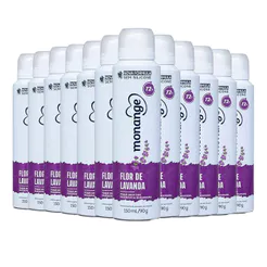 Kit Desodorante Aerosol Monange Flor De Lavanda 90g - 12 unidades
