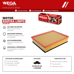 Filtro De Ar Do Motor Vw Amarok 2.0 3.0 – Wega Fap4046/1