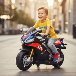 Moto Eletrica Infantil motinho Aprilia motocicleta motorizada a bateria 12v para crianças 2 a 6 anos