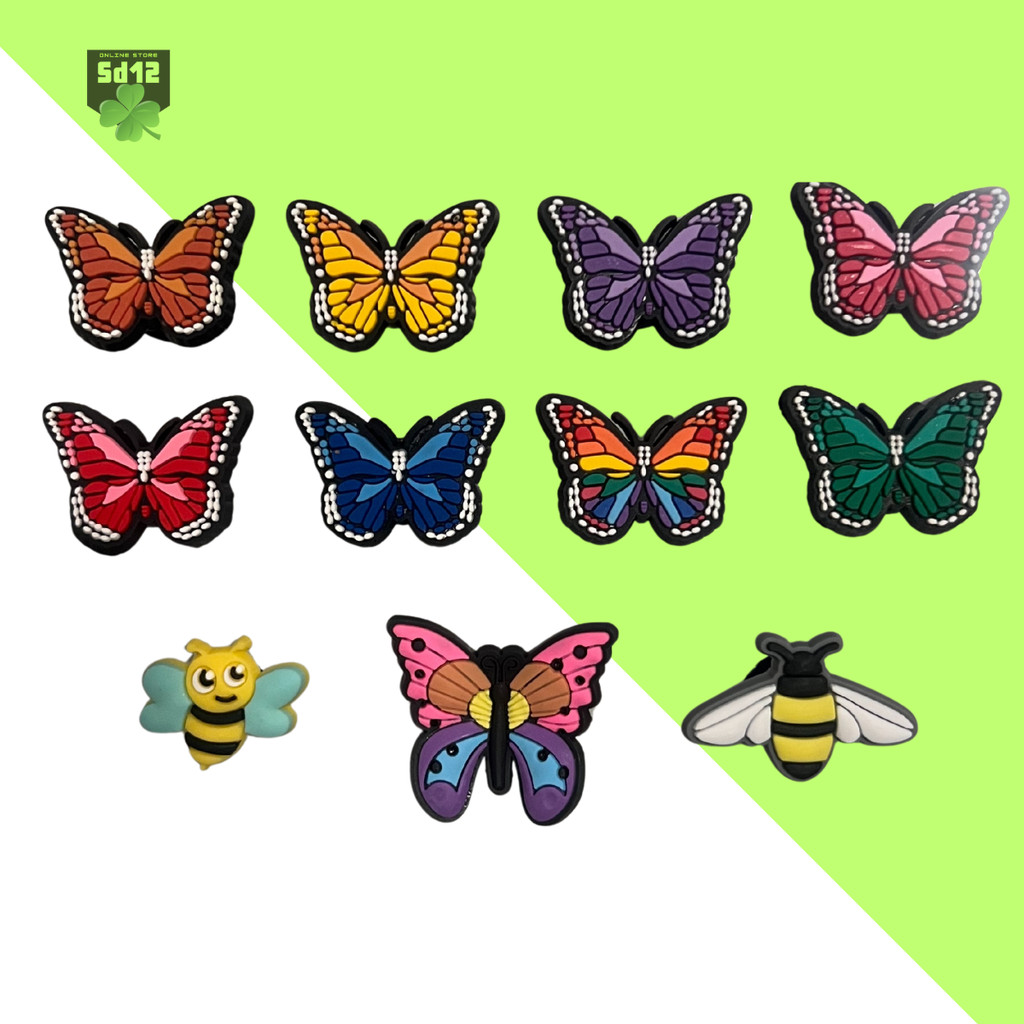 Pin Borboleta e Abelha para Babuche – Modelos Individuais Coloridos ?? em Oferta na Shopee