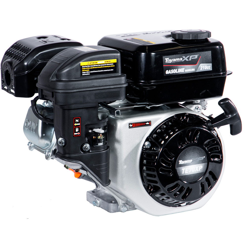 Motor a Gasolina Toyama TE70 XP 7HP 4 Tempos Monocilíndrico Horizontal Refrigerado a Ar Sensor Óleo